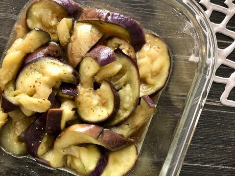 いわし缶の汁で☆茄子の蒲焼き風レンジ蒸し